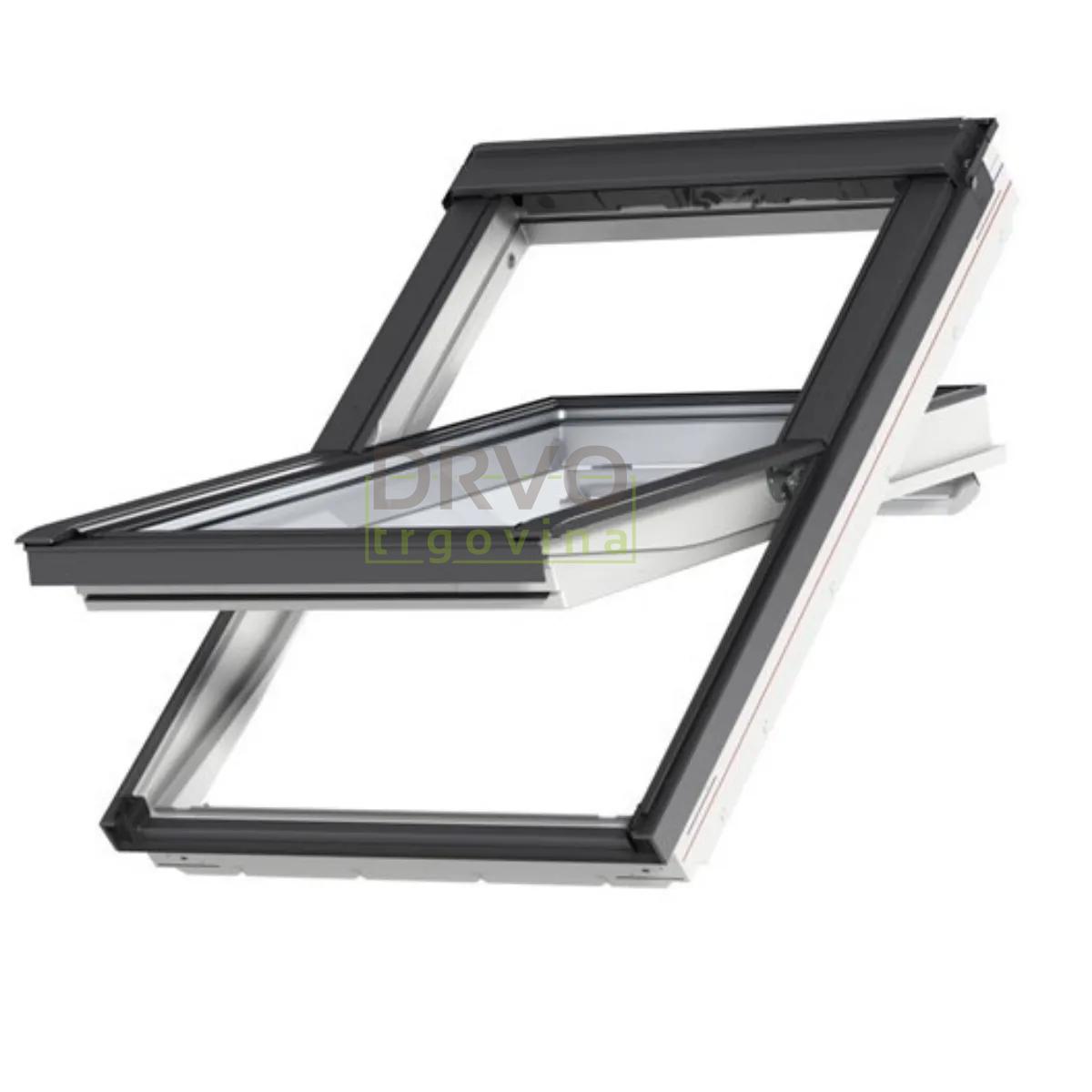 VELUX PREMIUM KROVNI PROZOR, BIJELI POLIURETAN, GORNJA RUČKA, STAKLO 70 