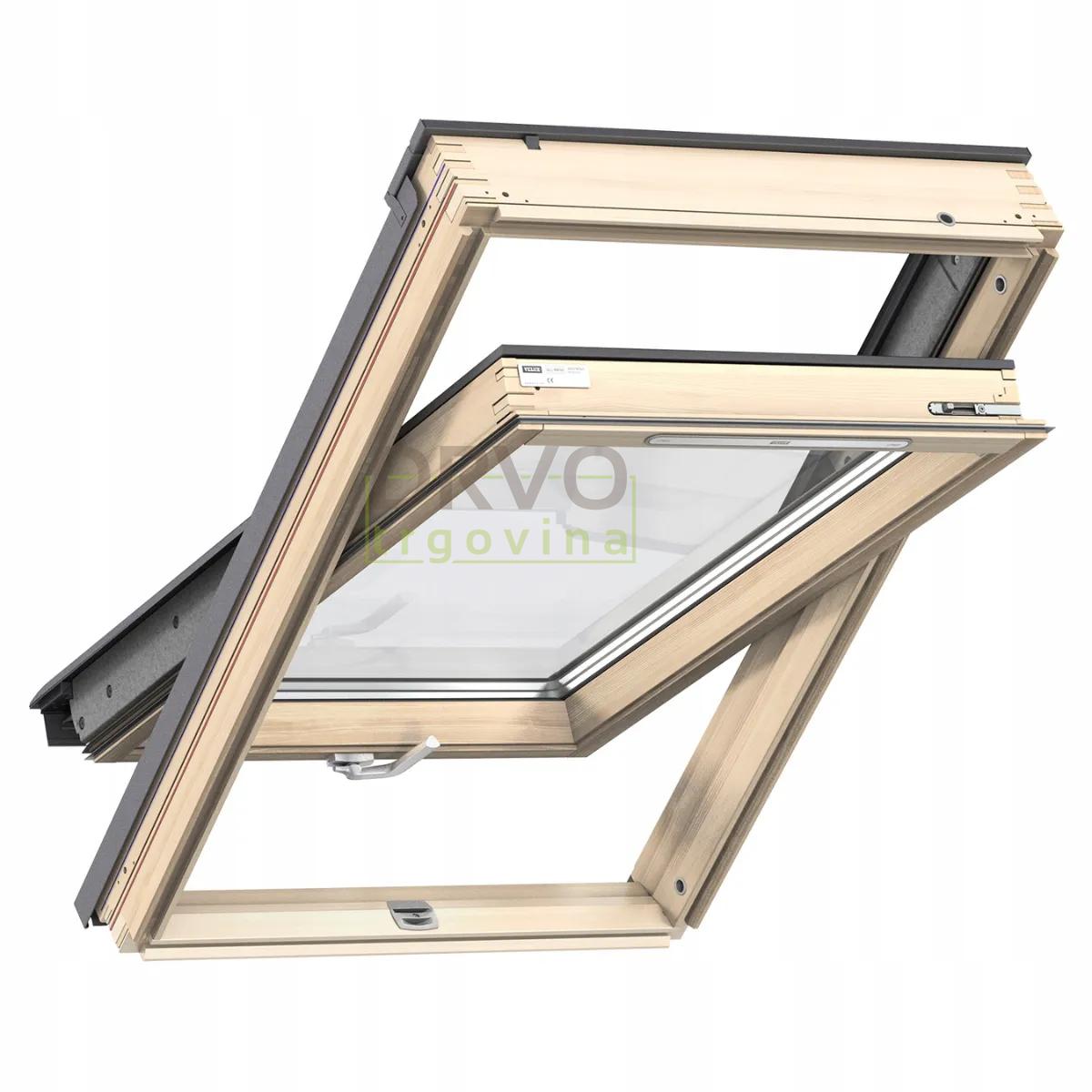 VELUX STANDARD PLUS KROVNI PROZOR, BEZBOJNI LAK, DONJA RUČKA, STAKLO 61 