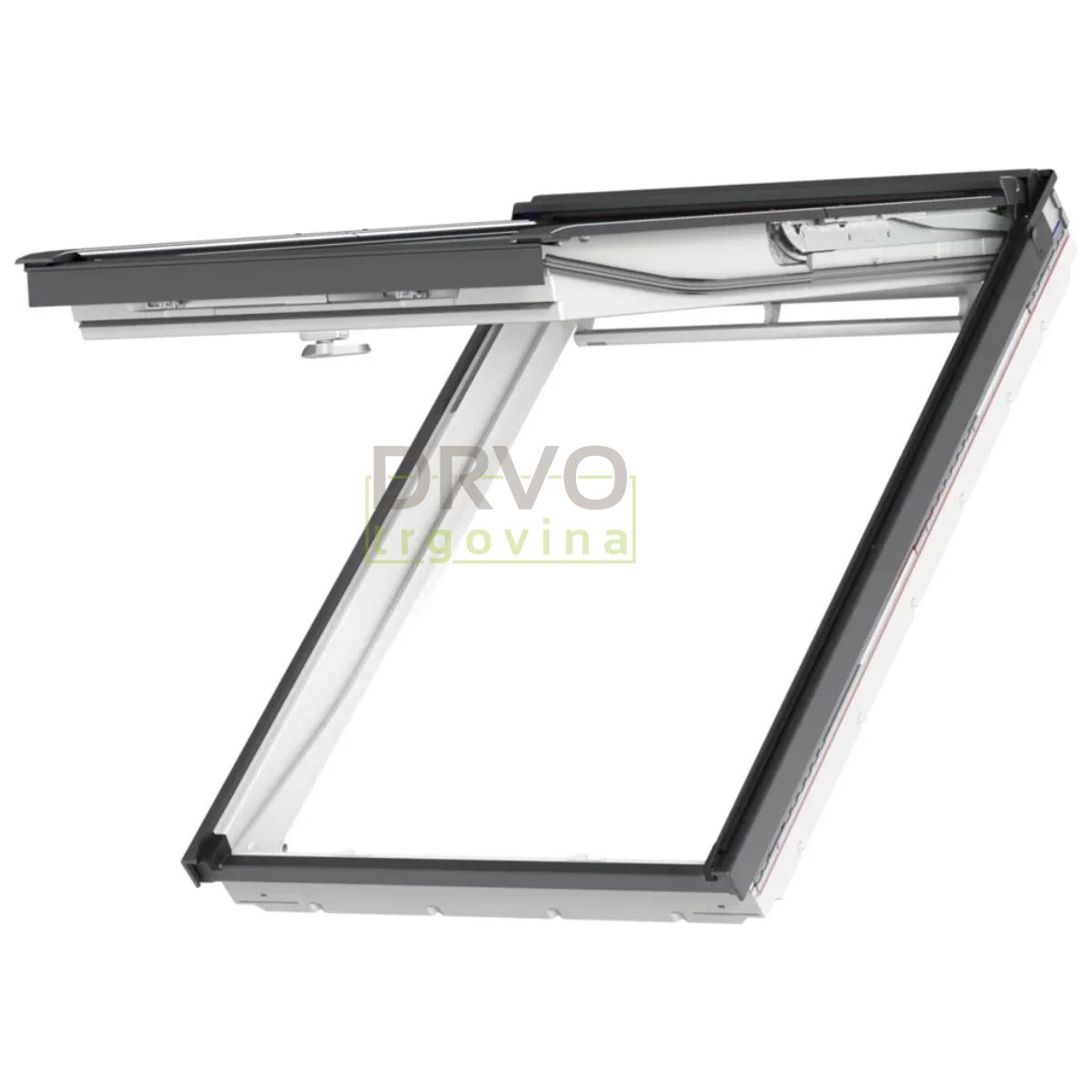 VELUX PREMIUM KROVNI PROZOR, BIJELA BOJA, DVOSTRUKI OVJES, DONJA RUČKA, STAKLO 68 