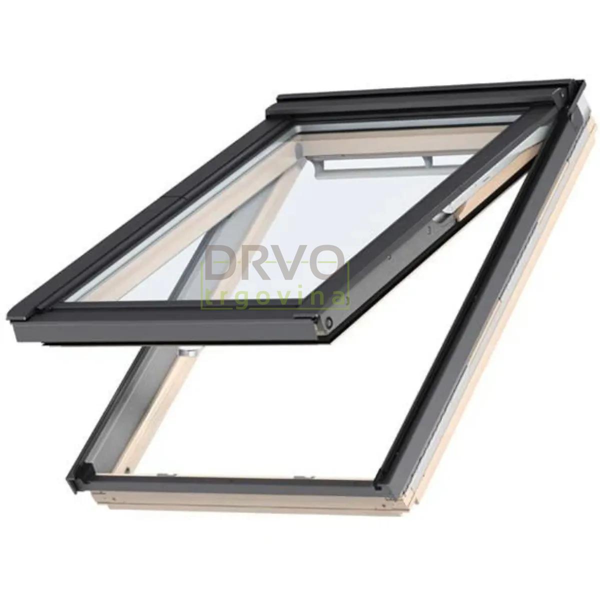 VELUX PREMIUM KROVNI PROZOR, BEZBOJNI LAK,DVOSTRUKI OVJES, DONJA RUČKA, STAKLO 70 