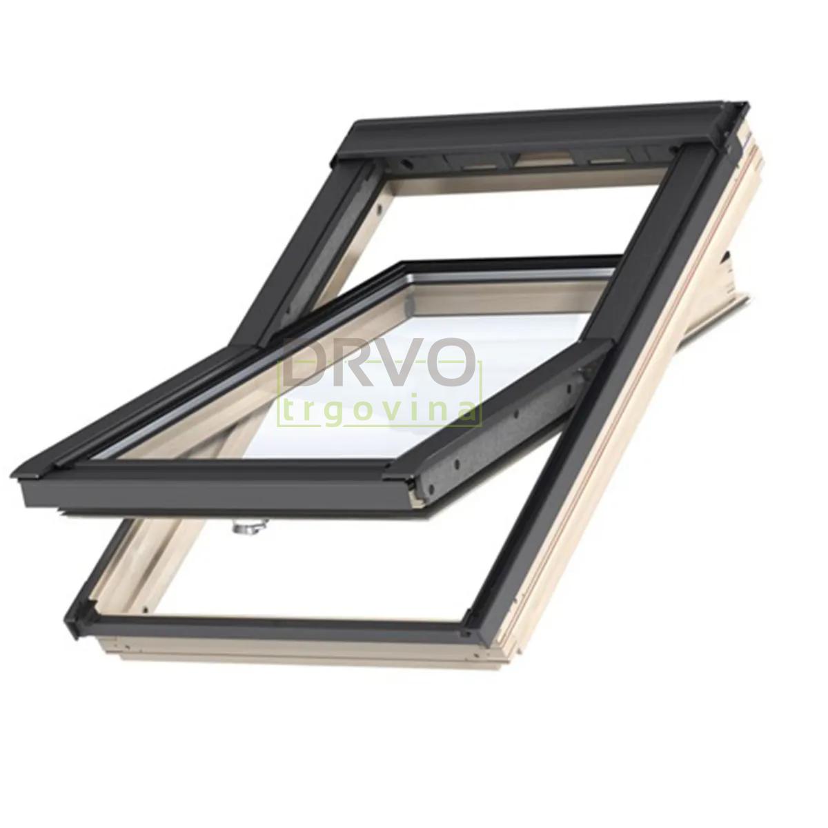 VELUX STANDARD KROVNI PROZOR,BEZBOJNI LAK, DONJA RUČKA, STAKLO 51 