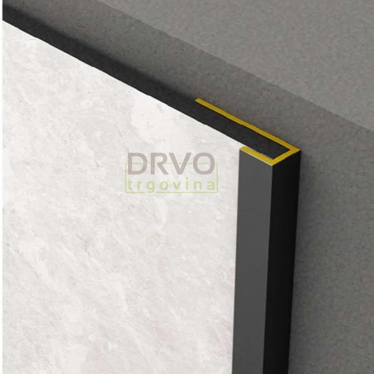 ZAVRŠNI PROFIL C ROCKO CRNI 2800mm 