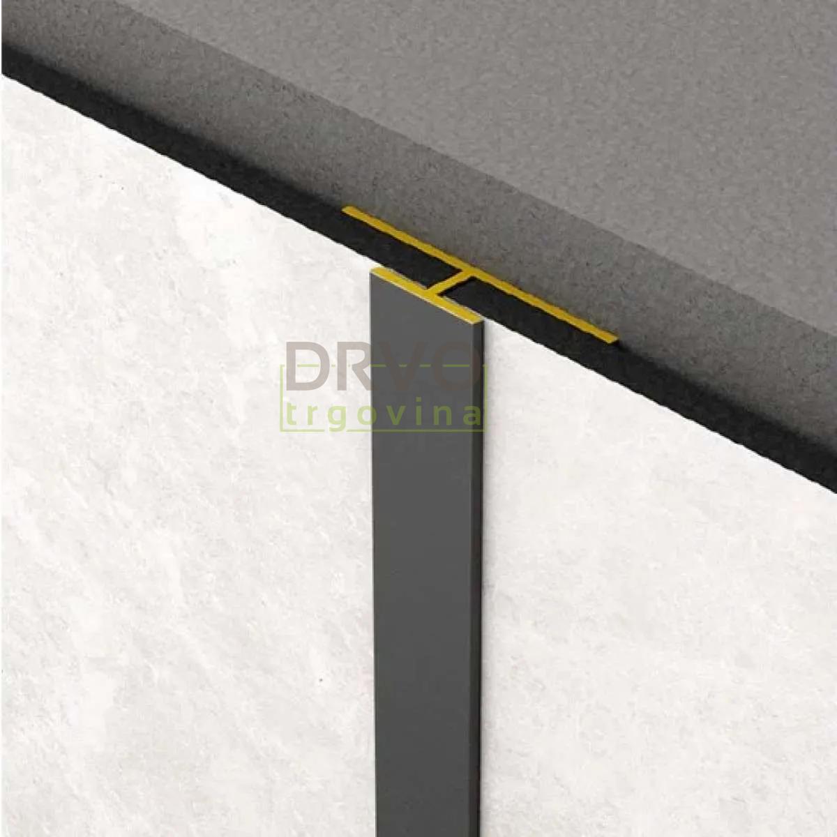 SPOJNI PROFIL T ROCKO CRNI 2800mm 