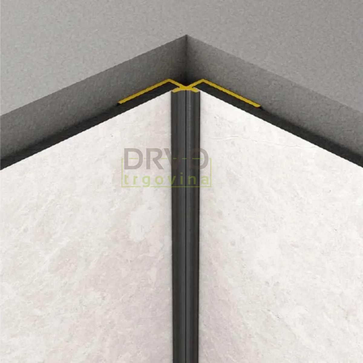 UNUTARNJI PROFIL ROCKO CRNI 2800mm 